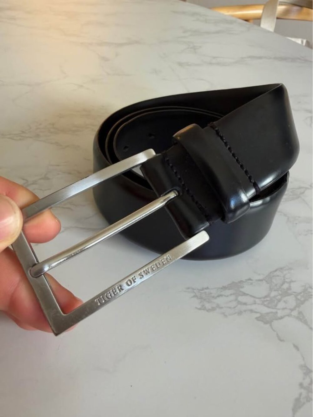 Tiger of Sweden Black Leather Belt